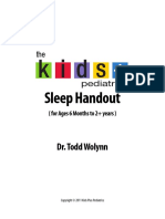 Sleep Handout: Dr. Todd Wolynn