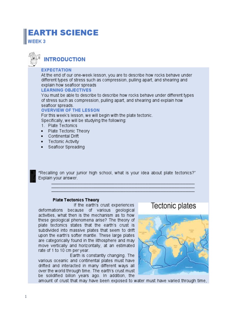 Understanding Plate Tectonics and Stress | PDF | Plate Tectonics ...