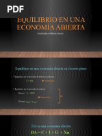 Equilibrio en Una Economía Abierta