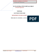 Introduction To Extractive Metallurgy PDF