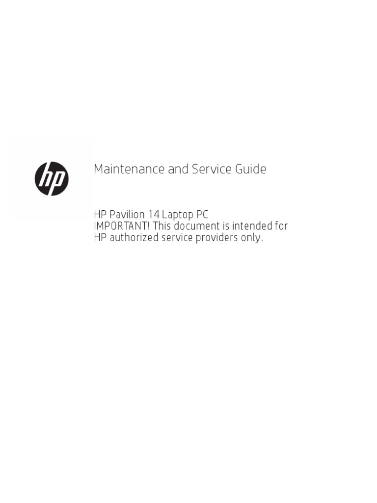 HP Pavilion 14 Laptop PC - Maintenance and Service Guide PDF | PDF ...