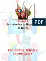 Introduction to Hospitality Industry and Careers