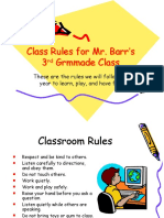 Class Rules For Mr. Barr's 3 Grmmade Class