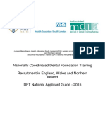 Dental Foundation Training - National Applicant Guide 2015