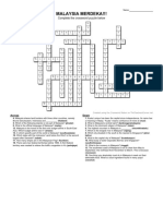 Malaysia's Independence Crossword