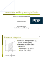 Computation and Programming in Physics - Numerical Integration Methods