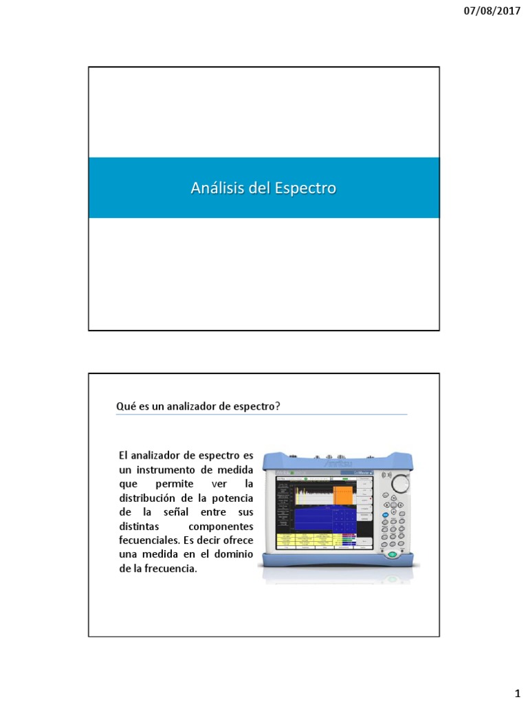 Análisis del Espectro y su Función | PDF | Espectro | Radio