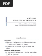 CSE 4203 Discrete Mathematics: Mohammad Ridwan Kabir (MRK) Email: Cse - Ridwankabir@iut-Dhaka - Edu