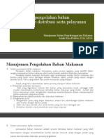 Manajemen Pengolahan Bahan Makanan Dan Distribusi Serta Pelayanan Makanan