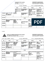 SPA New Delhi B.Arch 2nd Year Timetable