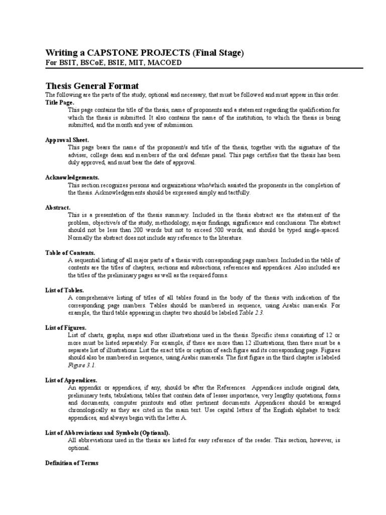 Capstone Final Format11 | PDF | Thesis | Books