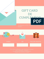 Coral and Mint Envelope Volunteer Gift Certificate PDF