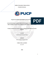Becerra Mejía Los Aportes Reglamentarios en El Marco Del Proceso de Regularizacion de Una Habilitacion Urbana Ejecutada PDF