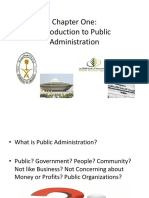 Chapter One: Introduction To Public Administration
