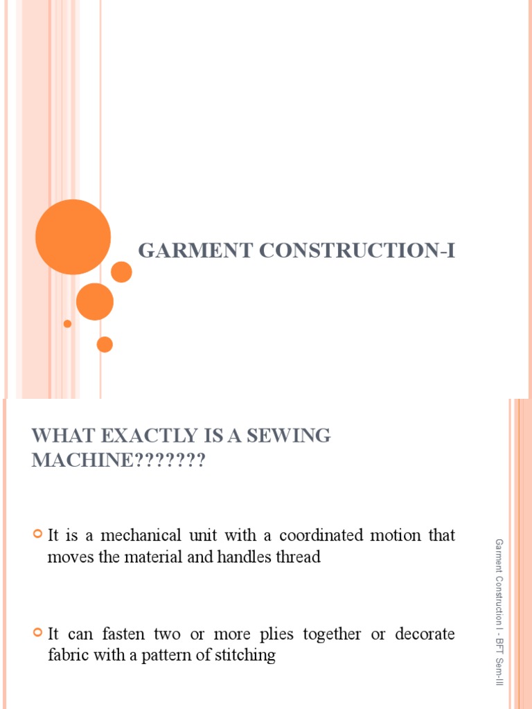 Sewing Machine Parts and Operation Guide | PDF | Sewing Machine ...