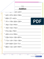Addition of 4 Numbers Worksheet PDF