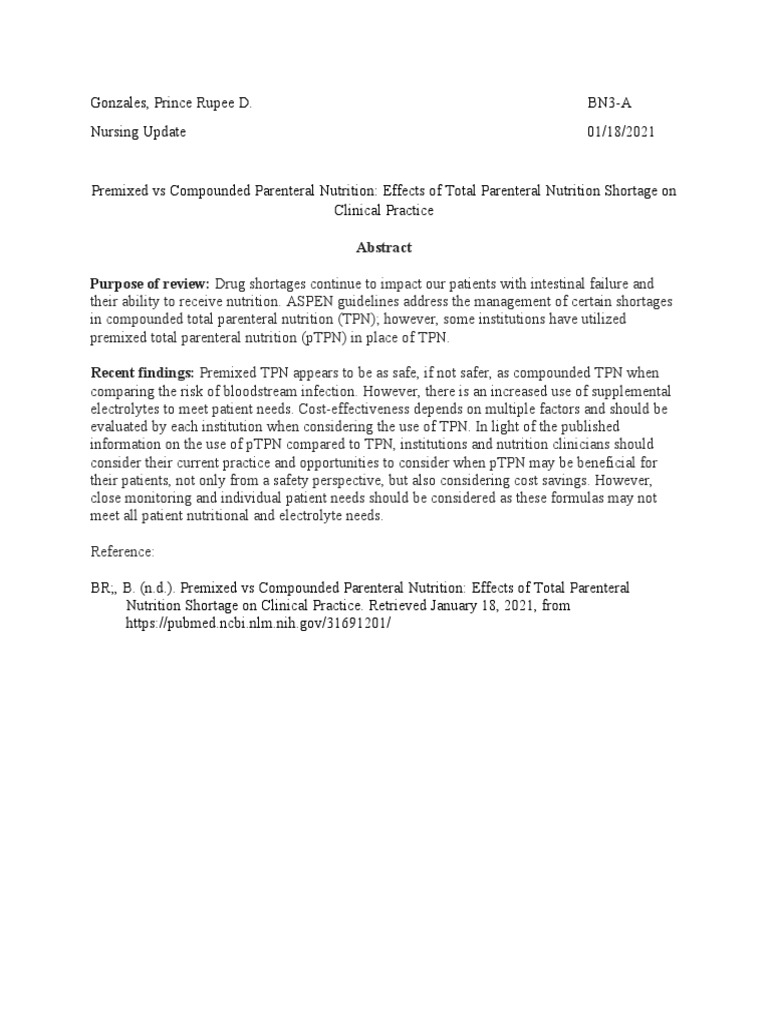 Purpose of Review Drug Shortages Continue To Impact Our Patients With