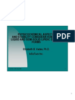 Physicochemical Aspects and Stability Considerations With Liquid and Semi-Solid Lipidic Dosage Forms