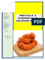 Practica N°4 Elaboracion de Salchicha Huacho