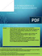 DPL 2013: Fundamentals of Logistics Management: Log. Norlia Zakaria