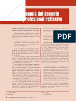 Autonomia Del Docente Como Profe Reflexivo PDF