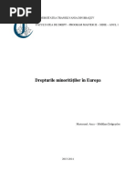 Drepturile minoritatilor in europa