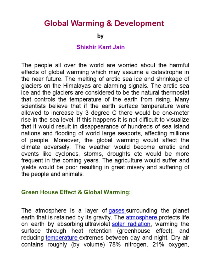 Global Warming and Its Impacts | PDF | Greenhouse Effect | Greenhouse Gas
