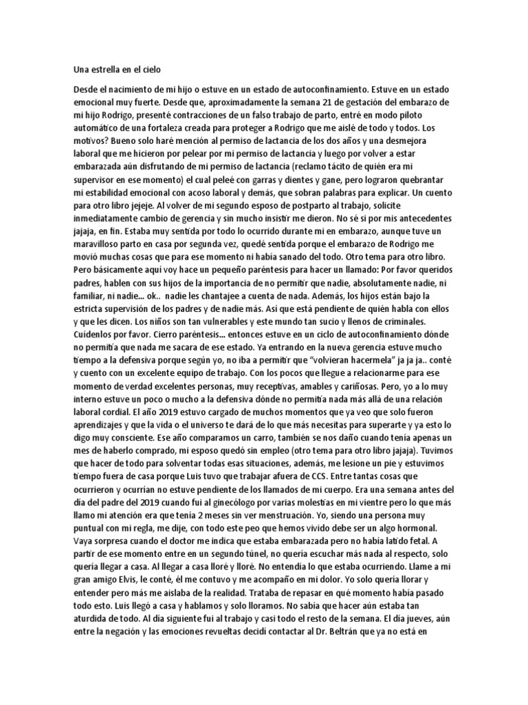 Una Estrella en El Cielo | PDF | El embarazo | Reproducción humana