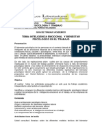 Bienestar Psicologico e Inteligencia Emocional en El Trabajo