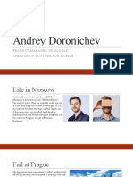 Andrey Doronichev: Product Manager of Google. Creator of Youtube For Mobile