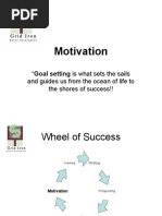 Motivation: "Goal Setting Is What Sets The Sails and Guides Us From The Ocean of Life To The Shores of Success!!