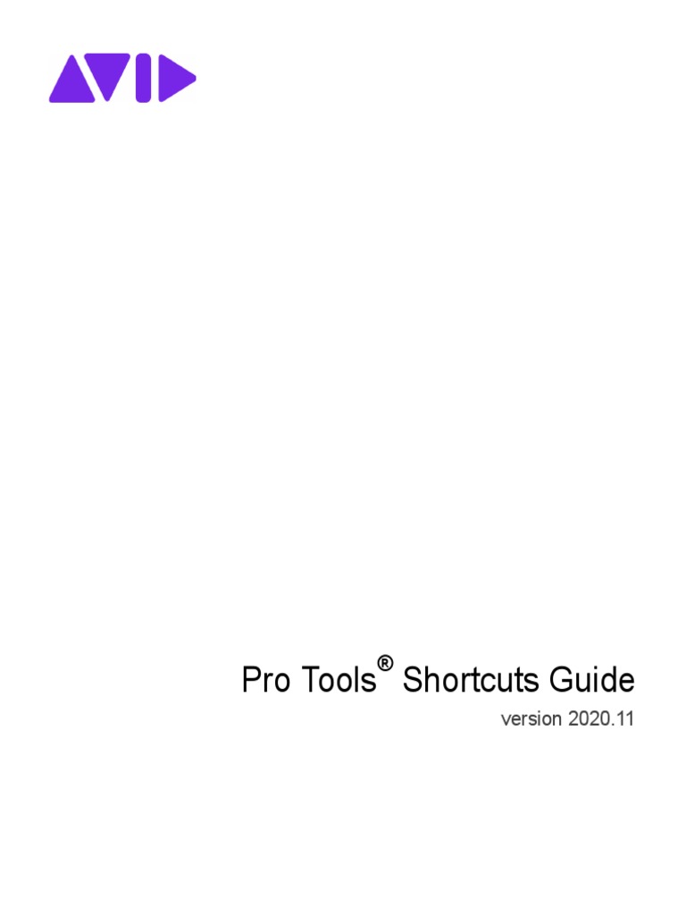 Pro Tools Shortcuts | PDF | Computer Keyboard | Point And Click