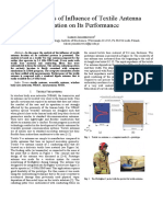 The Analysis of Influence of Textile Antenna Location On Its Performance