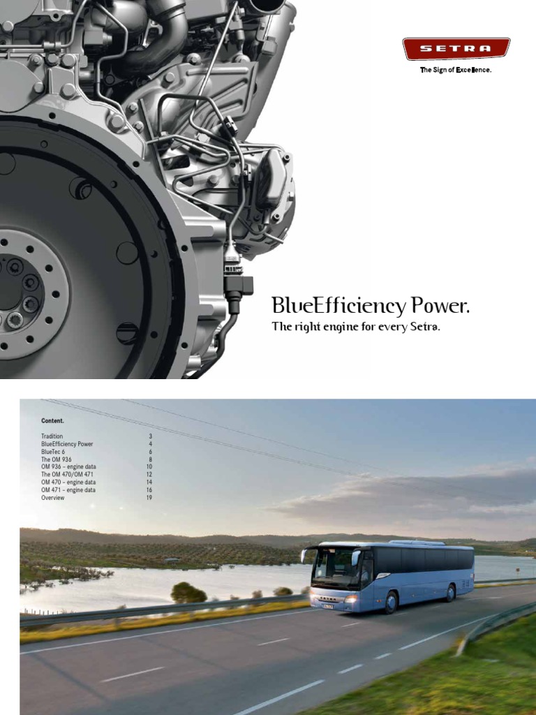 Setra BlueEfficiency Power Engines Overview | PDF | Diesel Engine ...