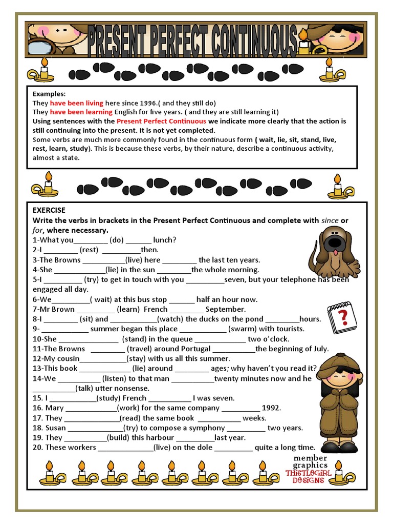 Unit 3 Lesson 4 Housing Present Perfect Progressive Worksheet | PDF ...