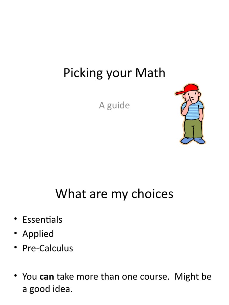 Choosing the Right Math Course Guide | PDF