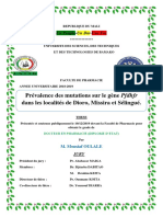 Prévalence Des Mutations Sur Le Gène PFDHFR Dans Les Localités de Dioro, Missira Et Sélingué