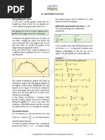 14: Differentiation: The Gradient of A Curve