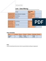 Scheme of Work - Data Mining