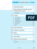 Instruction Manual: 2 Series Operation and Parallel Operation in Modular Power Supply 1 Ordering Information