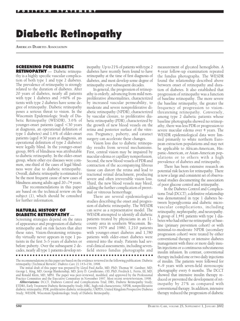 Diabetic Retinopathy Overview and Risks | PDF | Diabetes Mellitus ...
