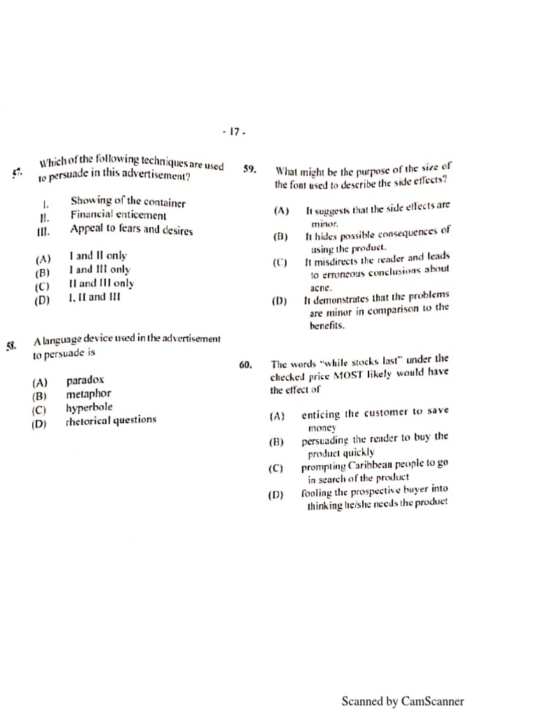 CSEC English A Paper 1 2020 PDF | PDF