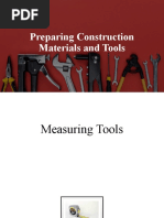 Preparing Construction Materials and Tools