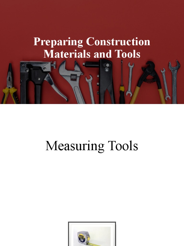 Preparing Construction Materials and Tools PDF Crafts Woodworking