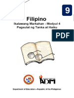 Filipino: Ikalawang Markahan - Modyul 4 Pagsulat NG Tanka at Haiku