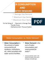 Water Consumption AND Water Demand