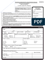 Application For Admission To Graduate Programs