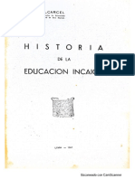 La Educación Incaica - Valcarcel Esparza, Carlos Daniel - 1961 - Ed. UNMSM