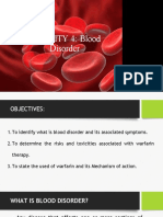 Blood Disorder and Anticoagulant Therapy
