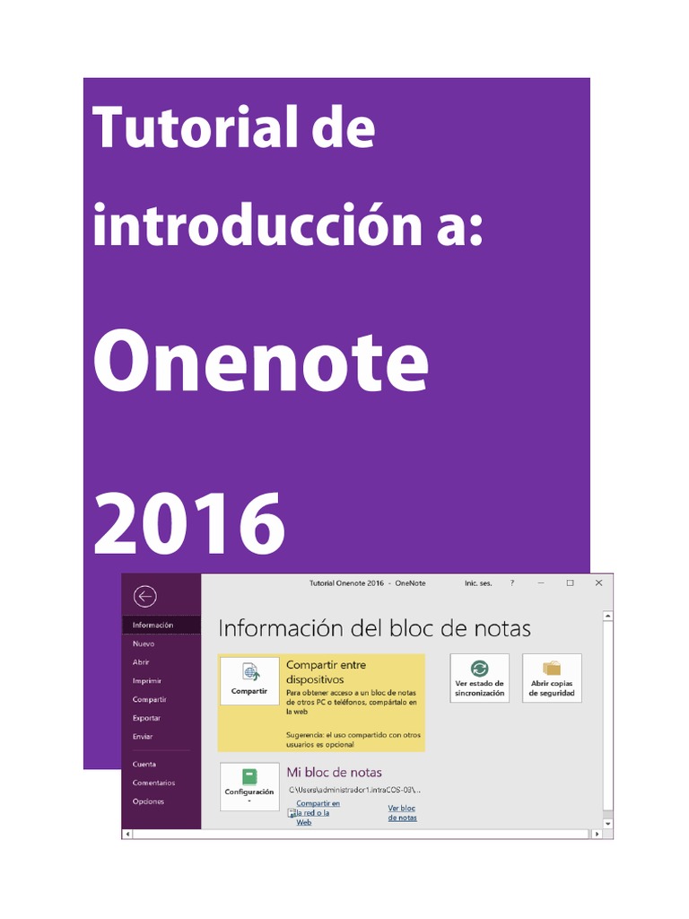 Tutorial Inicio Onenote 2016 PDF | PDF | Microsoft Office | Microsoft